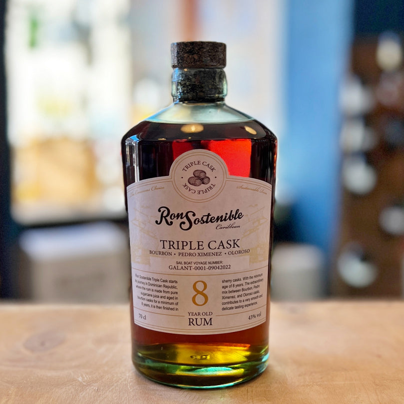 8YO Triple Cask Ron Sostenible 40%